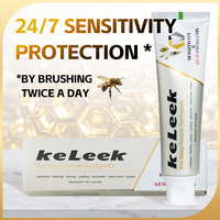 Dentifrice à la menthe Keleek, composé de venin d'abeille biologique, peptide, blanchissant, sans fluor, double action, contrôle du tartre, pour la maison