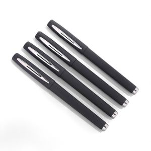 Promotional Cheap Bulk Business 0.5mm Frosted Plastic Black Ballpoint Gel <b>Pen</b> with Custom Logo - Product Image 5