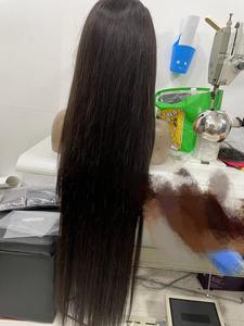 未加工的40-60英寸越南生发延伸秘鲁和巴西处女人发蕾丝假发长款 - Product Image 4