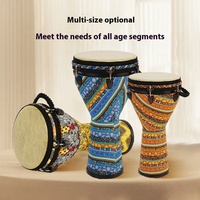 Tambour à main Djembe professionnel de 12 pouces, coque en fibre de carbone, véritable tête en peau de chèvre pour basses à résonance profonde et tonalités croustillantes