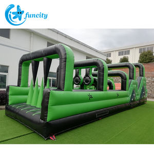 Carrera de desafío interactivo <span class=keywords><strong>para</strong></span> exteriores, casa de rebote <span class=keywords><strong>para</strong></span> adultos, campo de obstáculos inflable crazy run, gran oferta - Product Image 4