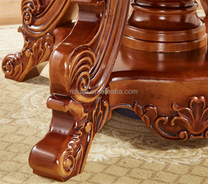 Bộ Phòng Ăn Với Mặt Trên Bằng Đá Cẩm Thạch Đồ Nội Thất Phòng Ăn Bộ Bàn Ăn Sang Trọng 6 Chỗ Ngồi Kèm Ghế Bàn Ăn Tròn Hoàng Gia - Product Image 2