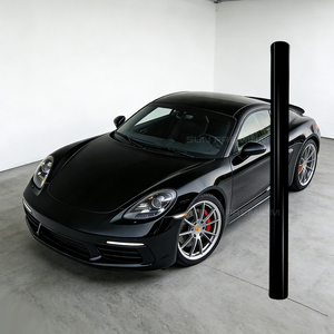 Film de protection de peinture pour voiture en TPU PPF de couleur noir super noir, brillant noir piano, 1,52*15m, application à <span class=keywords><strong>sec</strong></span> en stock, film de protection de peinture pour voiture, vinyle - Product Image 1