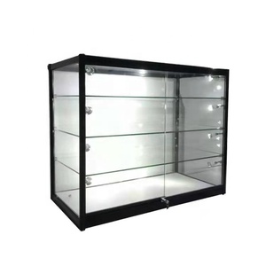 Factory Custom Aluminum Frame Display Case Lockable Glass Cabinet Cheap Display Showcase