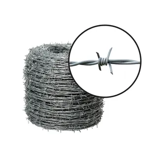 zinced steel nigeria barbed wire coil high tensile reverse twisted barbed wire hot dippe bunnings barb wire
