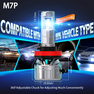 CAR-REFINE P2 M7P H4 110W 12V 10000LM 6000K Système d'éclairage LED pour phares <span class=keywords><strong>de</strong></span> voiture H13/9004/9007 Faisceau haut et bas - Product Image 2