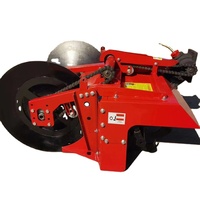 Implementos para motocultor: cultivadora manual, máquina para preparar surcos y terrazas, y máquina para formar surcos.