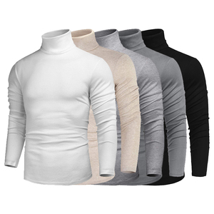 Autumn Winter OEM Custom 100% Cotton <strong>Men's</strong> Basic Style <strong>Turtleneck</strong> Plain Knit Pullover Sweater Long Sleeve <strong>Jumpers</strong> for <strong>Men</strong> - Product Image 1