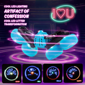 2,4G Flowering Dazzling Letter Led Light up Ruedas superiores e inferiores Control remoto de doble cara Escalada Stunt Toy Car 360 Flip - Product Image 3