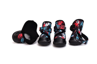 Chaussures antidérapantes pour animaux de compagnie en similicuir avec doublure en polaire pour petits chiens, bottines pour animaux de compagnie