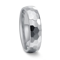 Bague en tungstène plaquée or 18 carats, géométrique, largeur 6 mm, tendance, alliances ou bagues pour couples, anniversaire