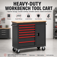 Armoire à outils mobile robuste avec tiroirs roulants, capacité de stockage élevée, personnalisable avec logo, pour centre de service automobile