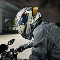 Nouveau casque de moto modulaire intégral certifié ABS PC PP DOT pour la course de motocross