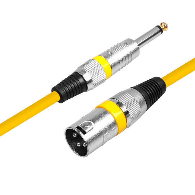 XLR Male to 1/4 Inch Jack TS Cables  Cotton Braided XLR 3 Pin Female to 6.35mm Male Audio Function XLR Jack