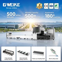 GWEIKE LF6024T2 Máquina de corte láser de fibra CNC de 3kW para tuberías y tubos sin residuos, de 6m de longitud con tres mandriles