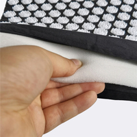 Ensemble de coussin et tapis d'acupression en coton ABS et éponge, coussin de massage pour le dos, le cou et les pieds avec aiguilles pour la pratique du yoga