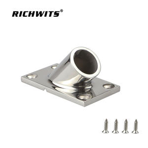 Accessoires de quincaillerie marine pour yacht, base de tube carrée à fond carré de 22 mm/25 mm en acier inoxydable 316 de précision - Product Image 5