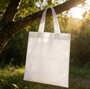 Sacs d'emballage réutilisables pliables écologiques en non-tissé, sacs fourre-tout unisexes, sacs de shopping en RPET non-tissé à ultrasons - Product Image 2