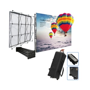 AOZHAN Premium Straight <strong>Popup</strong> Stands Aluminum Tela 10x10ft 3x4 <strong>Backdrop</strong> Display POP up Display Stand PoP up Display Stand - Product Image 6