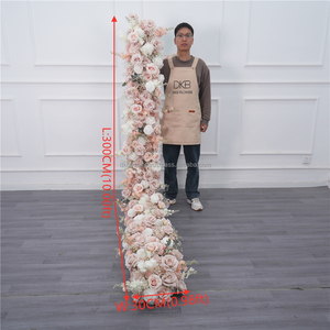 DKB Customize High Quality Silk Rose Flowers <b>Runners</b> Floral <b>Runner</b> for Aisle Artificial Wedding Arch for Wedding Decoration - Product Image 2