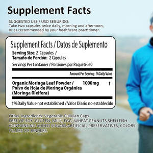 Capsules de MORINGA antioxydant vert naturel de haute qualité prend en charge l'énergie et la santé de la peau pour les adultes directement expédiés de l'usine - Product Image 2