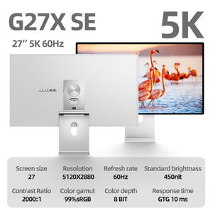 شاشة Kuycon G27X-se المنحنية بدقة 5K (5120*2880) وتردد 60 هرتز، مقاس 27 بوصة، لوحة عرض بوحدات Led Lcd، شاشات LCD - Product Image 2
