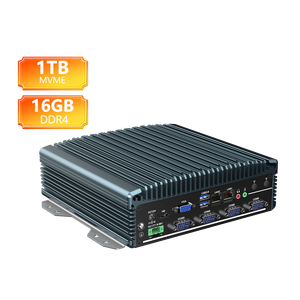 Безвентиляторный встроенный компьютерный процессор Intel DDR4 RAM SSD Dual LAN RS232 RS485, несколько портов IO, широкотемпературный мини-ПК - Product Image 1