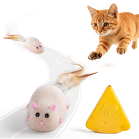 Jouet interactif pour animaux de compagnie AFP, souris automatique mobile avec télécommande, jouet pour chat à commande radio 4 directions pour soulager l'ennui et enrichir les activités intérieures