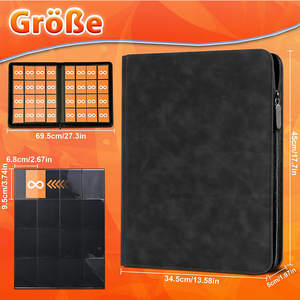 Carpeta de Almacenamiento Extra Grande Premium con 16 Bolsillos y 1024 Fundas para Tarjetas, para Coleccionistas de Tarjetas Graduadas, Colección a Granel - Product Image 5