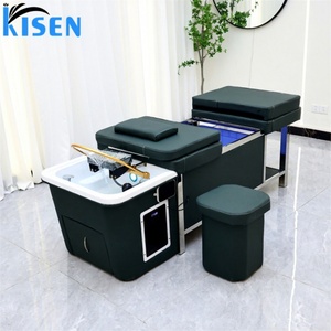 KISEN Nouveau Lit de massage et de shampoing avec réservoir d'eau intégré de 90L grande capacité pour salons de coiffure et spas - Product Image 1