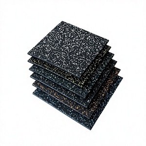 Baldosas de caucho de alta densidad para gimnasio, amortiguadoras de impactos y reducción de ruido, para levantamiento de pesas, uso en interiores en centros de fitness. - Product Image 1