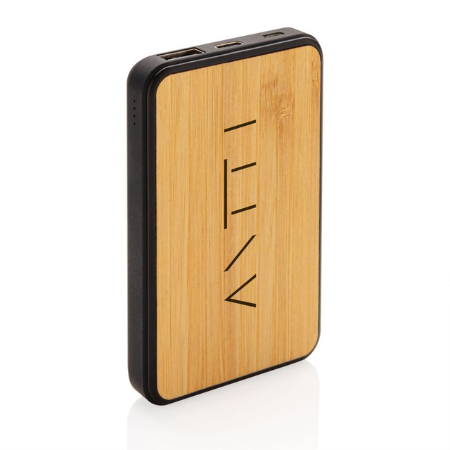 Wooden Bamboo Power Bank 5000mAh Slim Backup Power Supply for Smartphones