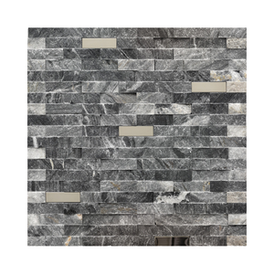 Mosaïque naturelle moderne de style 3D Tuiles de briques blanches jaune clair Comptoirs culturels en dalle de dolomite Marbre de carrare <span class=keywords><strong>calcaire</strong></span> - Product Image 1