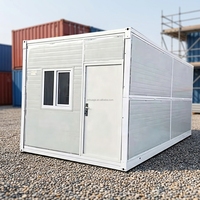 Maison conteneur pliable contemporaine, préfabriquée, en panneaux sandwich d'acier, pour ferme, bureau, dortoir, entrepôt, stockage et espace de vie
