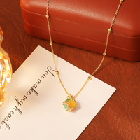Tendance haut de gamme luxe été dopamine sucre Cube oeil de chat pierre Rubik's Cube collier boucles d'oreilles ensembles de bijoux de mode