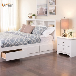 Precio de <span class=keywords><strong>fábrica</strong></span> de MDF moderno personalizado de madera blanco cabecero moderno <span class=keywords><strong>muebles</strong></span> de dormitorio con de almacenamiento de alta cabecero de cama - Product Image 3
