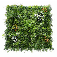Décoration murale de plantes vertes artificielles en soie plastique, haies de buis artificielles tropicales d'intérieur pour mariage à domicile