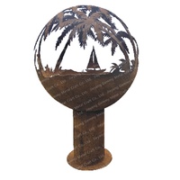 Boule de corsage métallique antique en Bronze, artisanat d'extérieur, décoration de jardin en métal