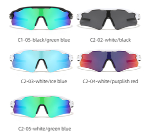 <span class=keywords><strong>Gafas</strong></span> Deportivas Universales de <span class=keywords><strong>Ciclismo</strong></span> de Material TR90 para Exteriores con Protección Antiluz Azul, Anti-Ultravioleta y <span class=keywords><strong>Antivaho</strong></span> en Verde/Blanco/Rojo - Product Image 6