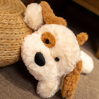 Coussin en peluche personnalisé en forme de chiot endormi, animaux en peluche câlins, jouets lestés pour chiens, doudou sensoriel, peluches à câliner pour l'heure du coucher