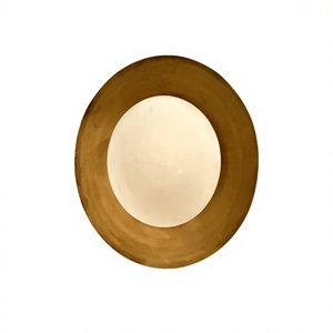 Luminaire de plafond rond en laiton moderne, décoration minimaliste pour la maison, éclairage intérieur - Product Image 1