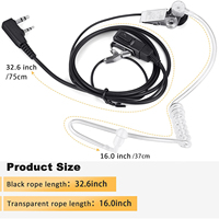 Headphone untuk Walkie Talkie Baofeng Wire Dual Band Earpiece Headset dengan Mikrofon PTT untuk BF Uv5r Uv-82
