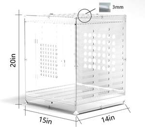 Cage à oiseaux en acrylique transparent sur mesure, idéale pour les canaris, les canaris et les bougies, facile à transporter, présentoir - Product Image 4