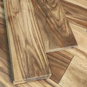 Plancher en bois d'acacia haut de gamme Plancher à chevrons de salon intérieur solide Plancher en bois dur en noyer chinois