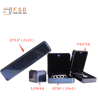 Boîte à bijoux en plastique personnalisée avec surface ciel étoilé brillant, intérieur en velours, certifiée LED ROHS, pour l'emballage de colliers et de bracelets