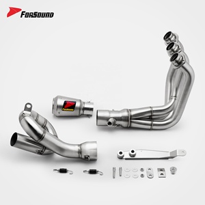 Système d'échappement complet Forsound Factory à prix de gros MT09 FZ09, style Akrapovic, silencieux court en acier inoxydable pour MotoGP, course - Product Image 1