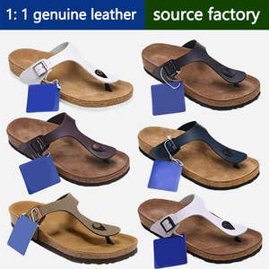 Birkenstocks Gizeh personnalisés pour hommes et femmes, sabots en cuir, mules, pantoufles en daim de vache, semelle en liège, pantoufles plates cool unisexes - Product Image 4