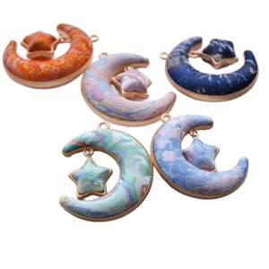 Pendentif brocart étoile et lune en alliage de zinc, cadeau unisexe, accessoire de mode - Product Image 5