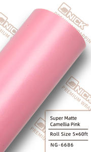 Film vinyle adhésif super mat chromé métallisé pour voiture, sans bulles d'air, prix d'usine NICK, 1,52 x 18 m - Product Image 3