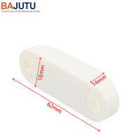 Paire de loquets de porte magnétiques blancs à polarité positive et négative pour camping-cars, camping-cars et compartiments de remorque (avec vis)